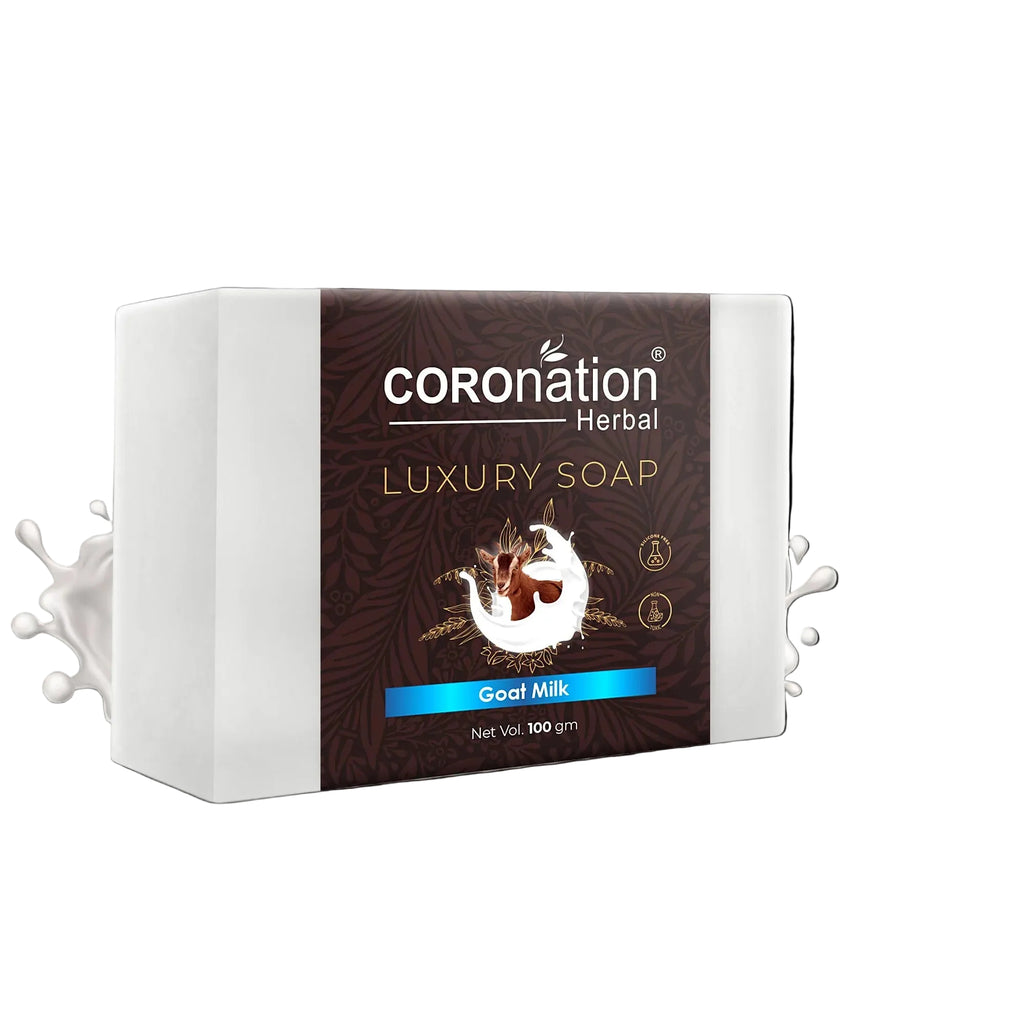 COROnation Herbal Goat Milk Soap, 100 g | Moisturizing Bathing Soap for Soft & Smooth Skin
