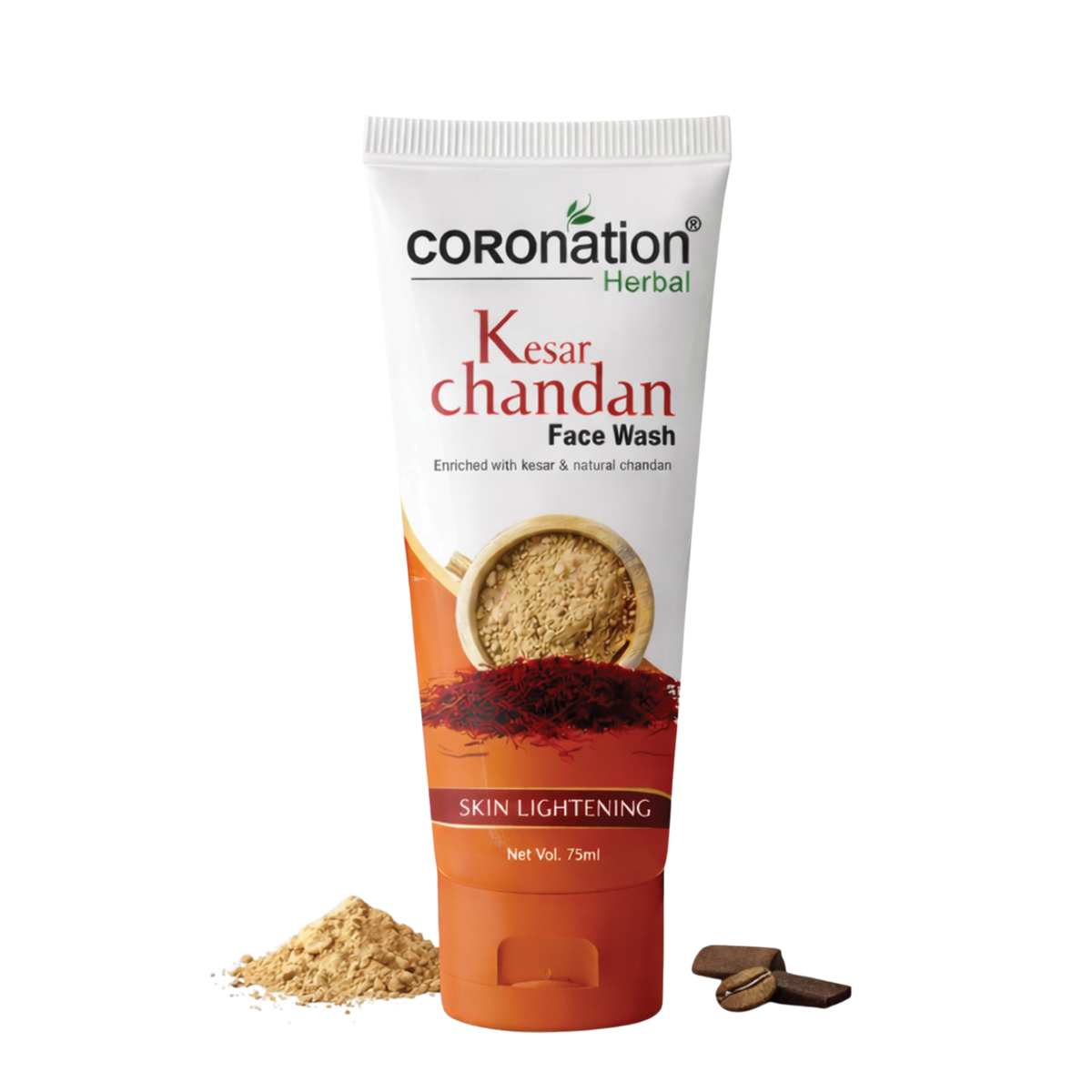 COROnation Herbal Kesar Chandan Face Wash for Deep Cleansing & Fresh-Looking Skin – 75 g