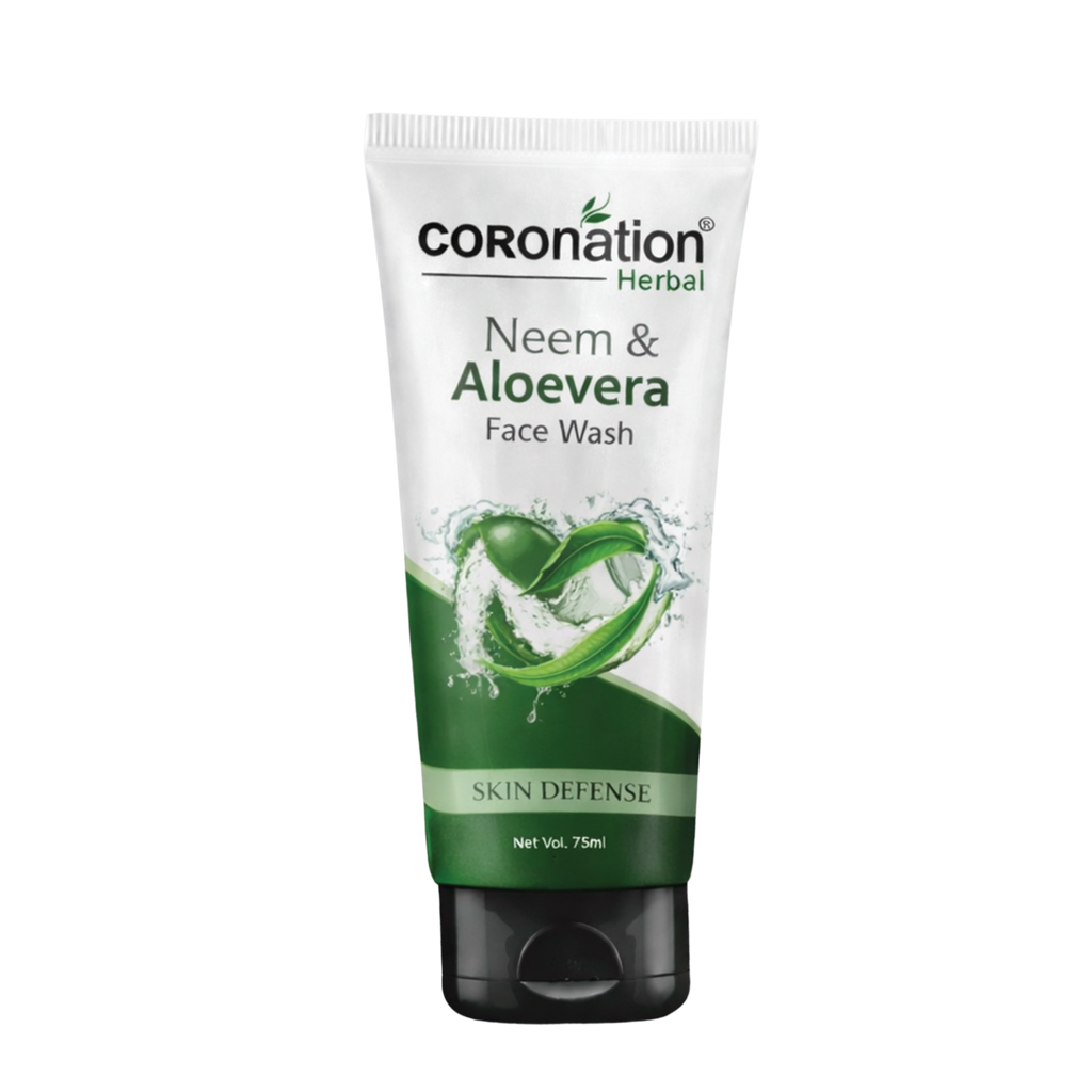 COROnation Herbal Aloe Vera Face Wash for Gentle Cleansing & Fresh-Looking Skin – 75 g