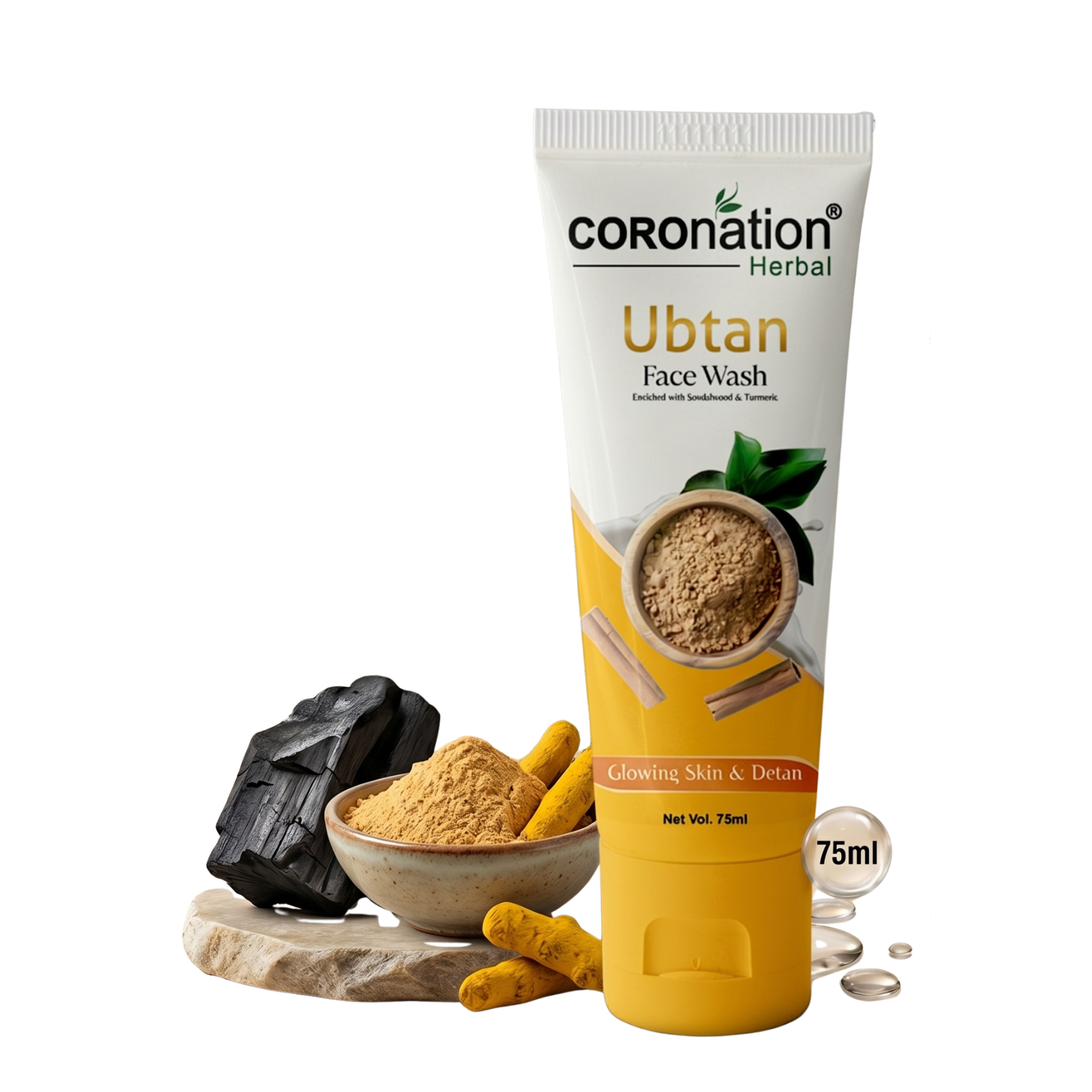 COROnation Herbal Ubtan Face Wash for Deep Cleansing & Radiant-Looking Skin – 75 g