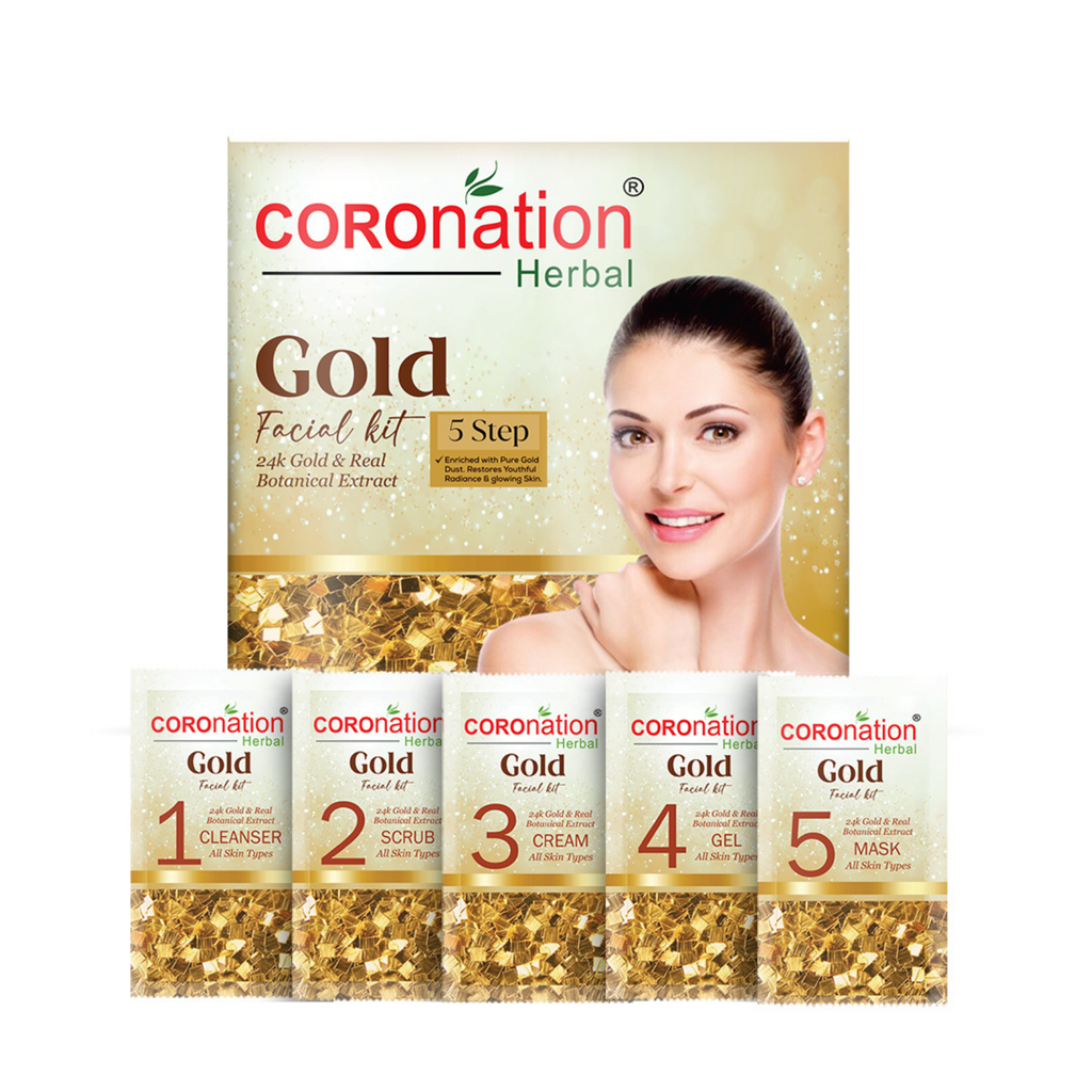 COROnation Herbal Gold Facial Kit for Glowing & Radiant-Looking Skin – 26 g