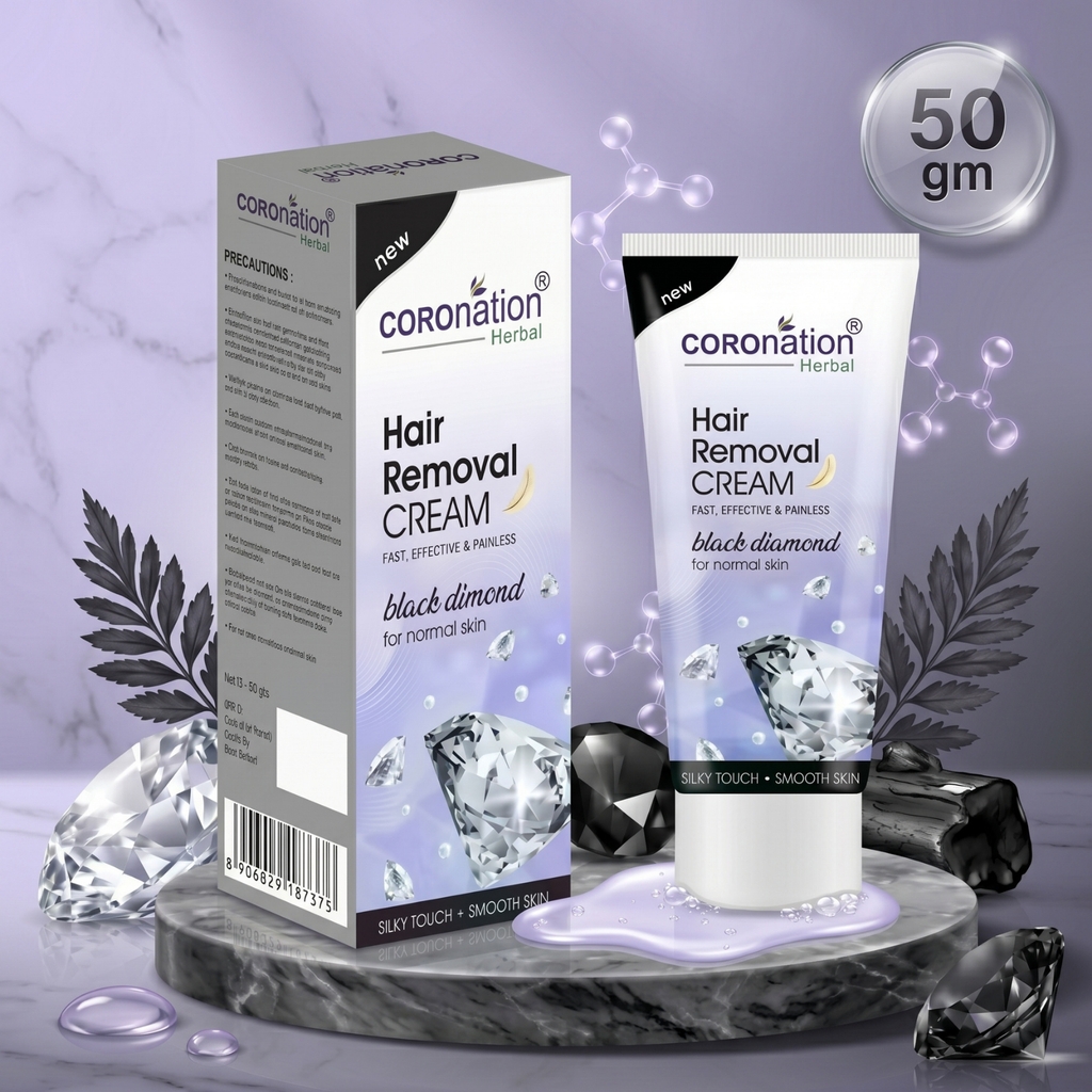 COROnation Herbal Diamond Hair Removal Cream for Smooth & Hair-Free Skin