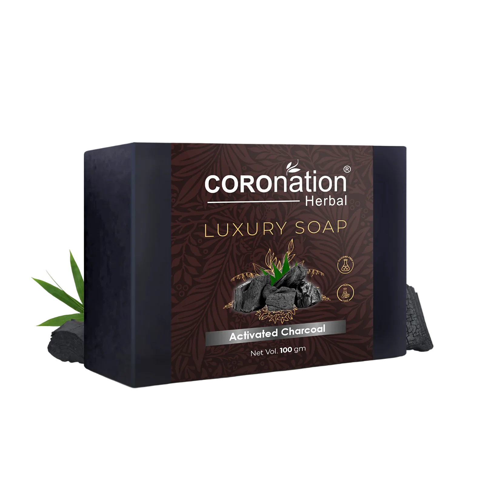COROnation Herbal Charcoal Soap, 100 g | Gentle Cleansing Soap for Daily Use