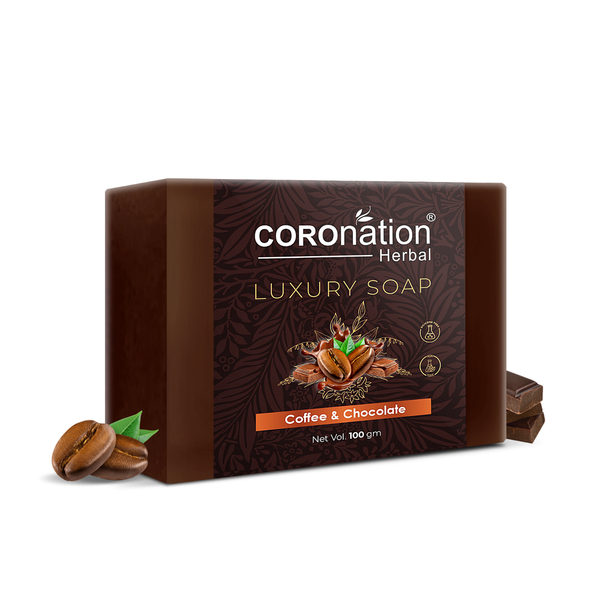 COROnation Herbal Coffee & Chocolate Soap, 100 g | Refreshing Fragrance | Daily Use Bathing Soap