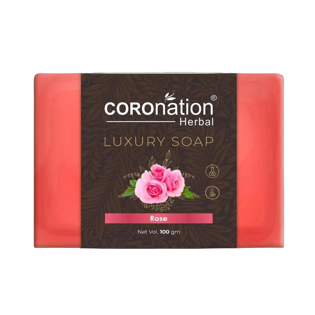 COROnation Herbal Pink Rose Soap, 100 g | Refreshing Fragrance | Gentle Cleansing Bar