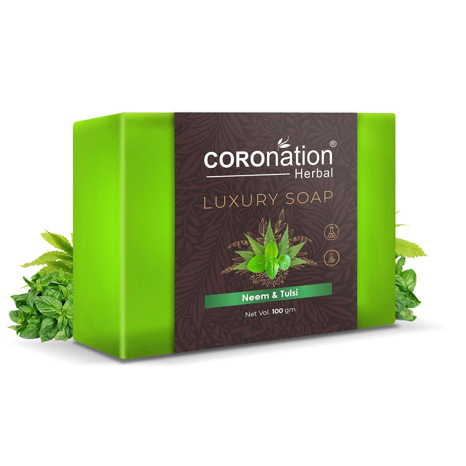 COROnation Herbal Neem Tulsi Soap, 100 g | Gentle Cleansing Soap for Daily Use