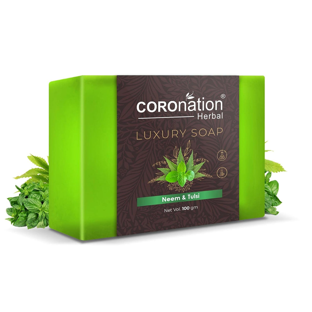 COROnation Herbal Neem Tulsi Soap, 100 g | Gentle Cleansing Soap for Daily Use