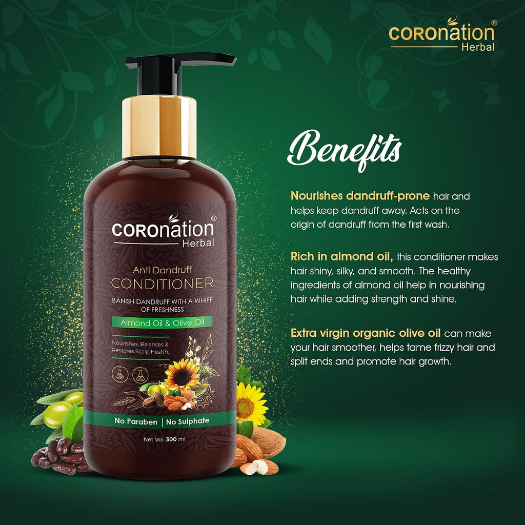 COROnation Herbal Anti-Dandruff Hair Conditioner, 100 ml | Hair Conditioning Care for Soft, Smooth & Manageable Hair