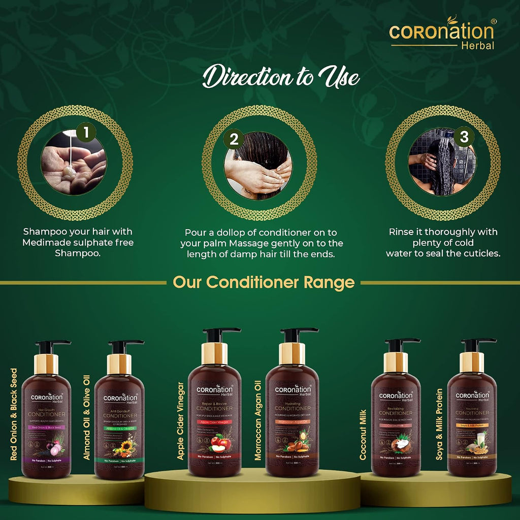 COROnation Herbal Anti-Dandruff Hair Conditioner, 100 ml | Hair Conditioning Care for Soft, Smooth & Manageable Hair