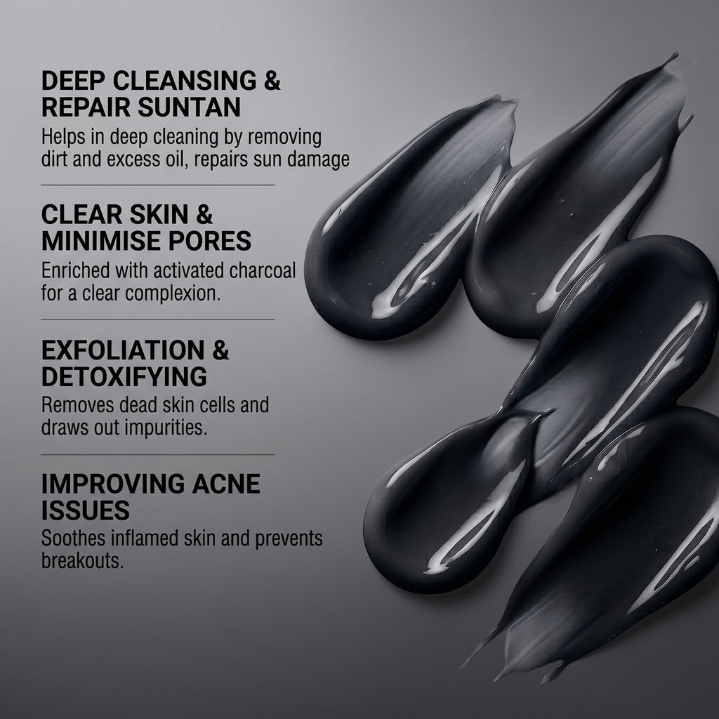 COROnation Herbal Active Charcoal Face Wash for Deep Cleansing & Oil Control – 75 g