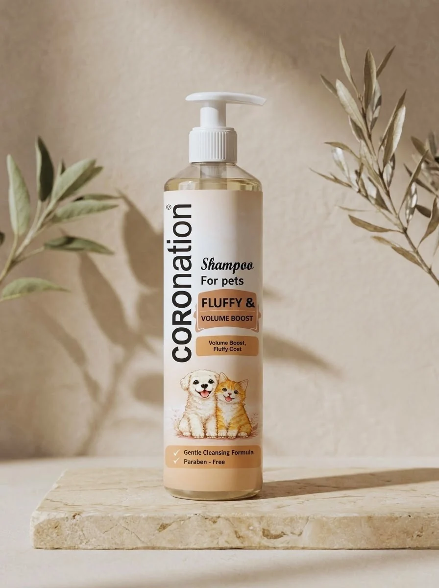 COROnation Fluffy & Volume Boost Pet Shampoo for Dogs & Cats | Adds Body, Softness & Shine to Coat - 250 m