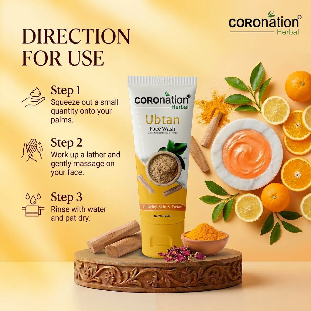 COROnation Herbal Ubtan Face Wash for Deep Cleansing & Radiant-Looking Skin – 75 g