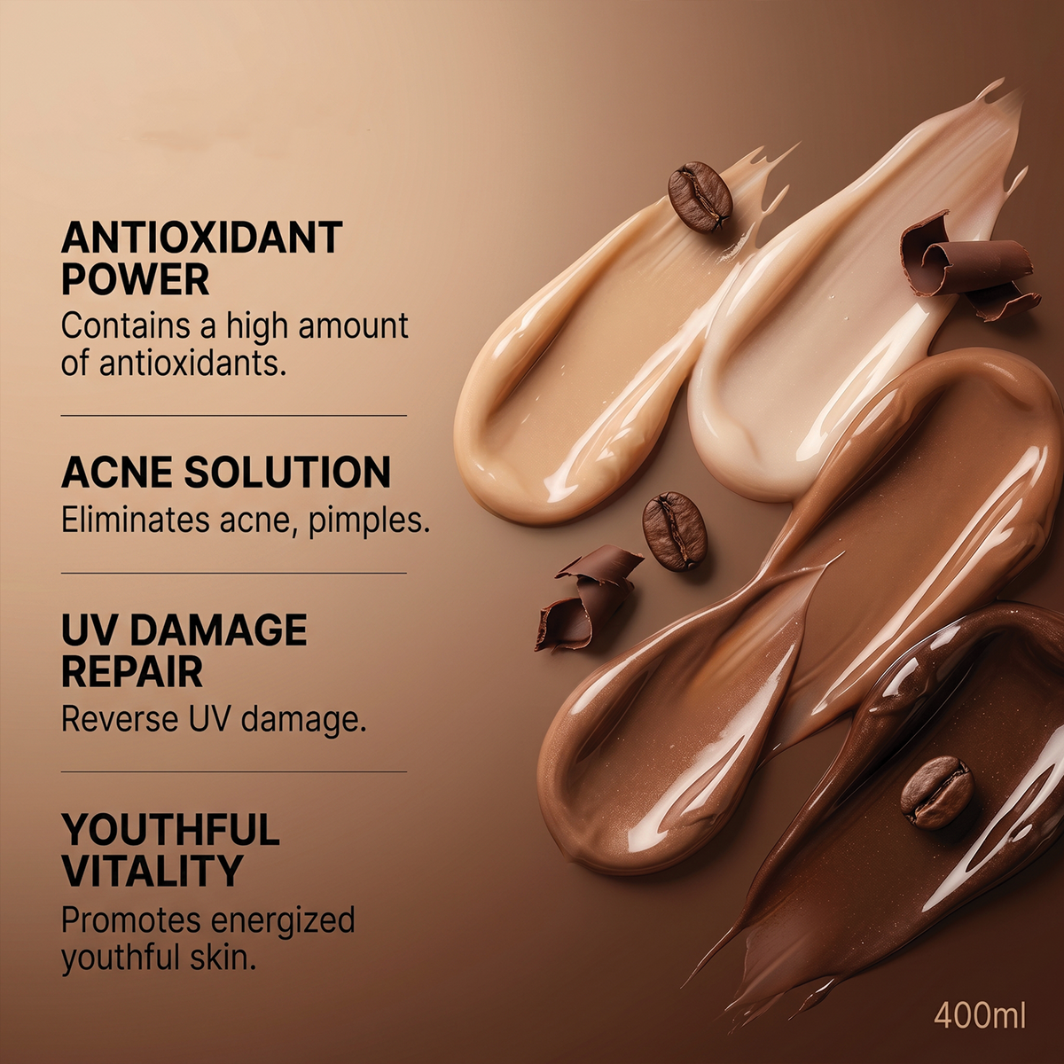 COROnation Herbal Coffee & Chocolate Body Wash, 400 ml | Refreshing Daily Body Cleanser