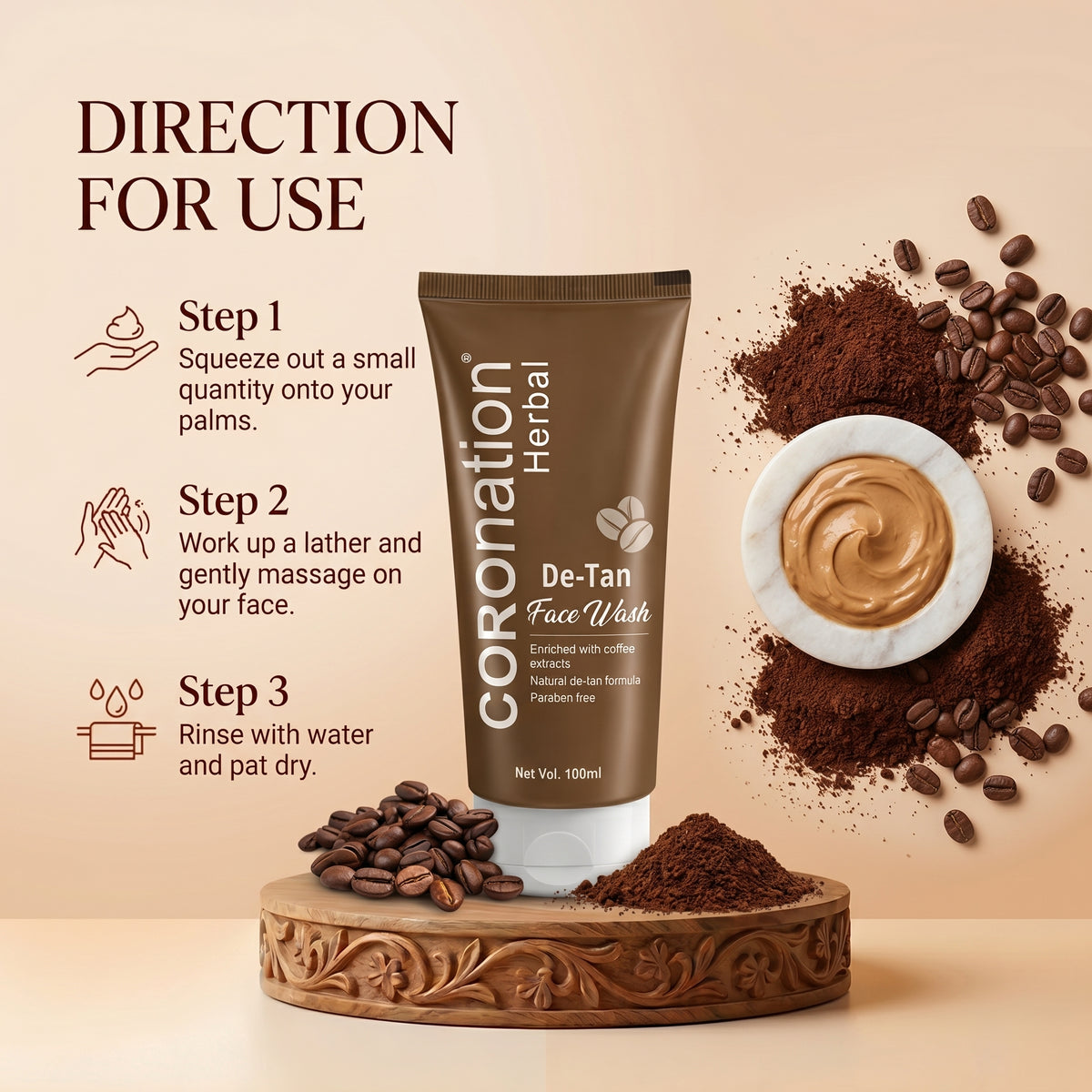 Coronation Face Wash - Detan - 100gm