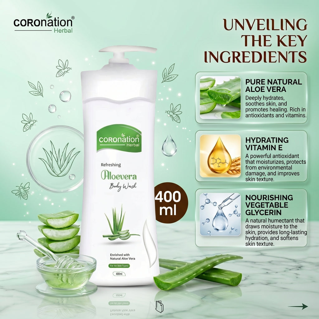 Coronation Body Wash - Aloevera - 400ml