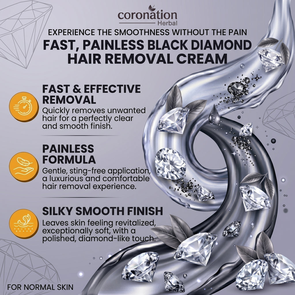 COROnation Herbal Diamond Hair Removal Cream for Smooth & Hair-Free Skin