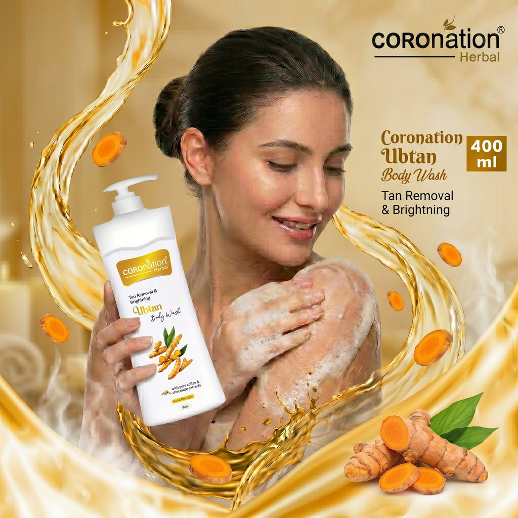 COROnation Herbal Ubtan Body Wash, 400 ml | Gentle Cleansing Body Wash for Daily Use
